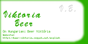 viktoria beer business card